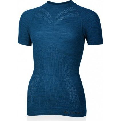 Dámské merino triko LASTING Malba modré (Velikost L/XL)