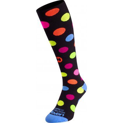 Kompresní podkolenky ELEVEN Dots Color Black (Velikost S (36-39))
