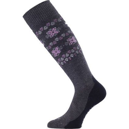 Unisex lyžařské merino podkolenky LASTING Fwi šedé (Velikost S)