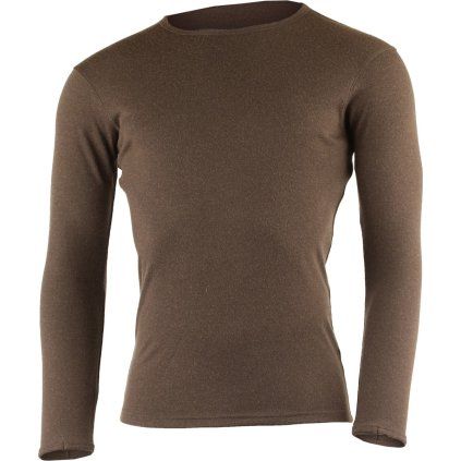 Pánská merino mikina LASTING Belo hnědá (Velikost L)