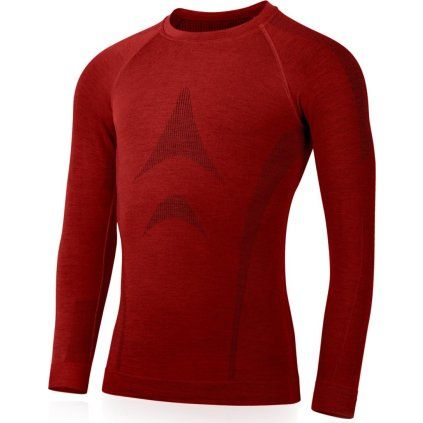 Pánské merino triko LASTING Wolf červené (Velikost L/XL)