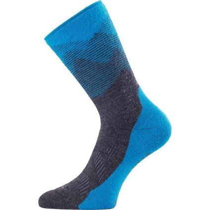 Merino ponožky LASTING Fwn modré (Velikost L)