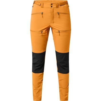 Dámské softshellové kalhoty Haglöfs Rugged Slim - žlutá/černá (Velikost 34)