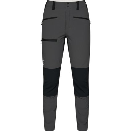 Dámské softshellové kalhoty Haglöfs Mid Slim - šedá/černá (Velikost 34)