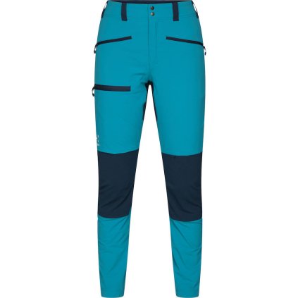 Dámské softshellové kalhoty Haglöfs Mid Slim - sv.modrá/tm.modrá (Velikost 34)