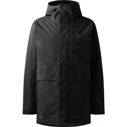 Pánská zateplená parka Haglöfs Salix Mimic Proof - černá (Velikost S)