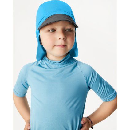 Dětská kšiltovka UNUO s plachetkou a UV ochranou 50+, Modrá (Velikost XS (42 - 44 cm))