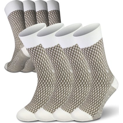 Merino ponožky NORTHMAN Horten 4-pack bíločerné (Velikost 42-44)