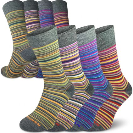 Merino ponožky NORTHMAN Linje 4-pack tmavě šedé (Velikost 42-44)
