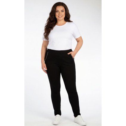 Dámské kalhoty pro plnoštíhlé LITEX PLUS SIZE černé (Barva černá, Velikost XL)