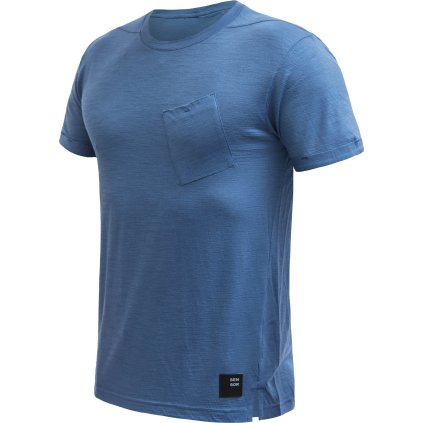 Pánské merino triko SENSOR Merino Air modré (Velikost L, Barva modrá)