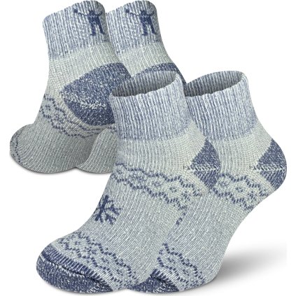 Zimní merino ponožky NORTHMAN Arctic Home 2-pack modré (Velikost 42-44)