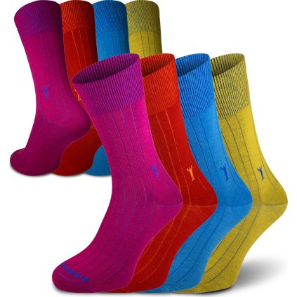 Merino ponožky NORTHMAN Dino 4-pack barevný mix (Velikost 42-44)