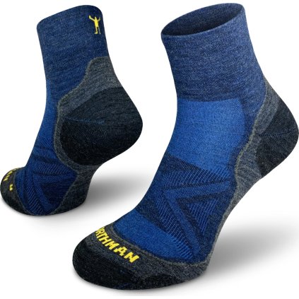 Běžecké merino ponožky NORTHMAN PRO Mid modrá (Velikost 42-44)