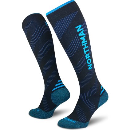 Kompresní ponožky NORTHMAN Compress High Elite modré (Velikost 42-47)