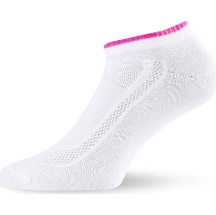 Unisex bavlněné ponožky LASTING Ara bílé/2 páry (Velikost (34-37) S)