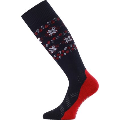 Unisex merino lyžařské podkolenky LASTING FWI černé (Velikost L)