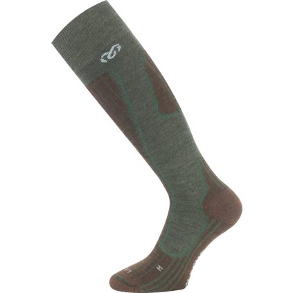 Unisex merino lyžařské podkolenky LASTING SWH zelené (Velikost S)
