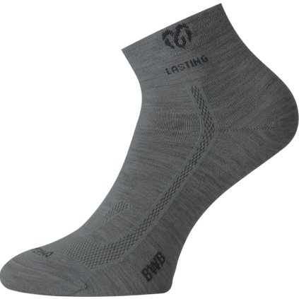 Unisex merino ponožky LASTING BWB šedé (Velikost L)