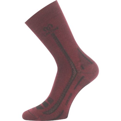 Unisex merino ponožky LASTING WLS vínové (Velikost S)