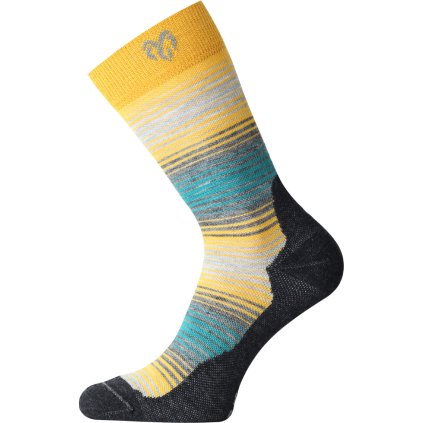 Unisex merino ponožky LASTING WLG žluté (Velikost S)