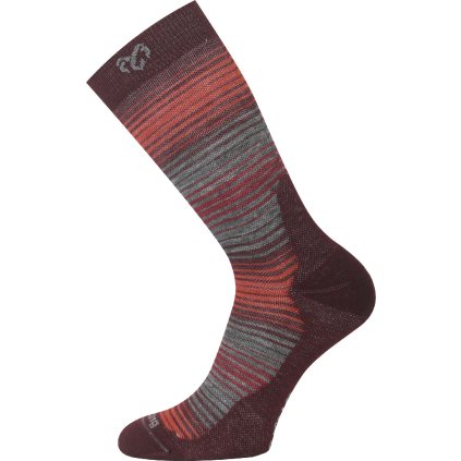 Unisex merino ponožky LASTING WLG vínová (Velikost M)