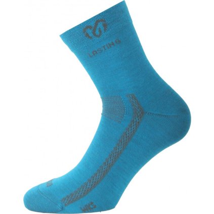 Unisex merino ponožky LASTING WKS modré (Velikost S)