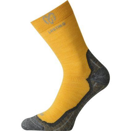 Unisex merino ponožky LASTING WHI hořčicové (Velikost (34-37) S)